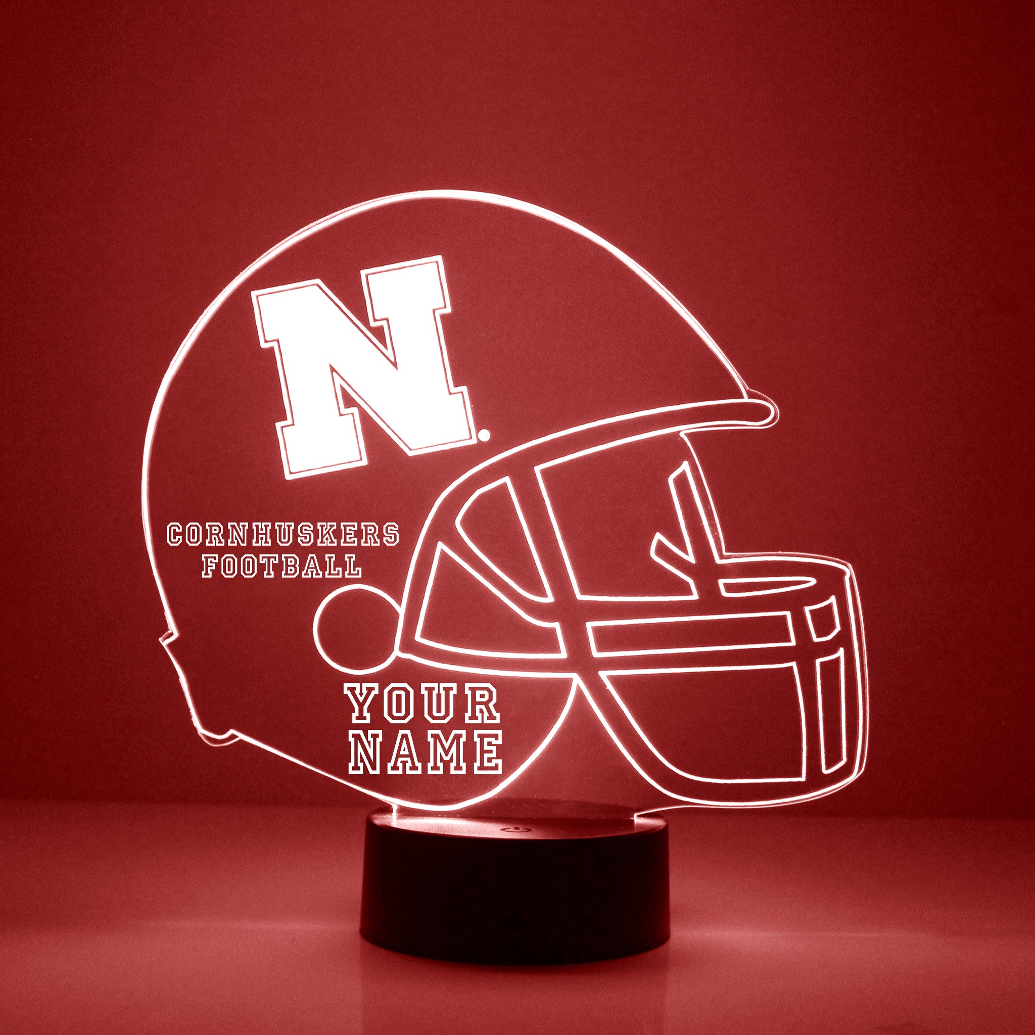 football and husker helmet Nebraska Cornhuskers Football Helmet LED Light Sports Fan Lamp – mirror  magic store
