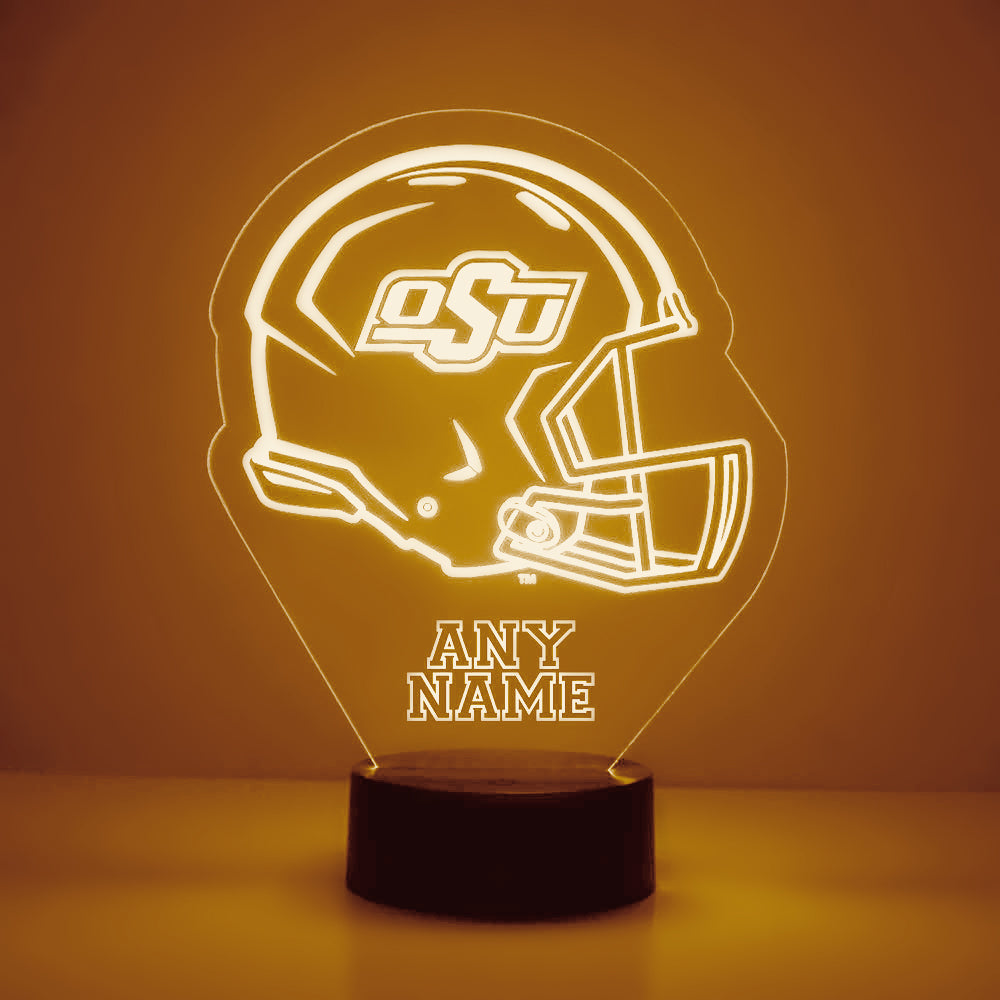 Oklahoma State University (OSU) Football Helmet LED Light Sport Fan La – mirror magic store