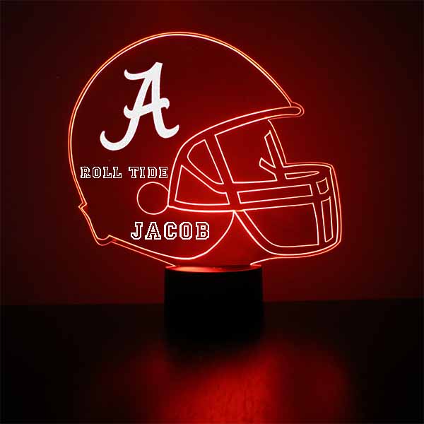 alabama nima football helmet speaker Alabama Crimson Tide Helmet LED Sports Fan Lamp – mirror magic store