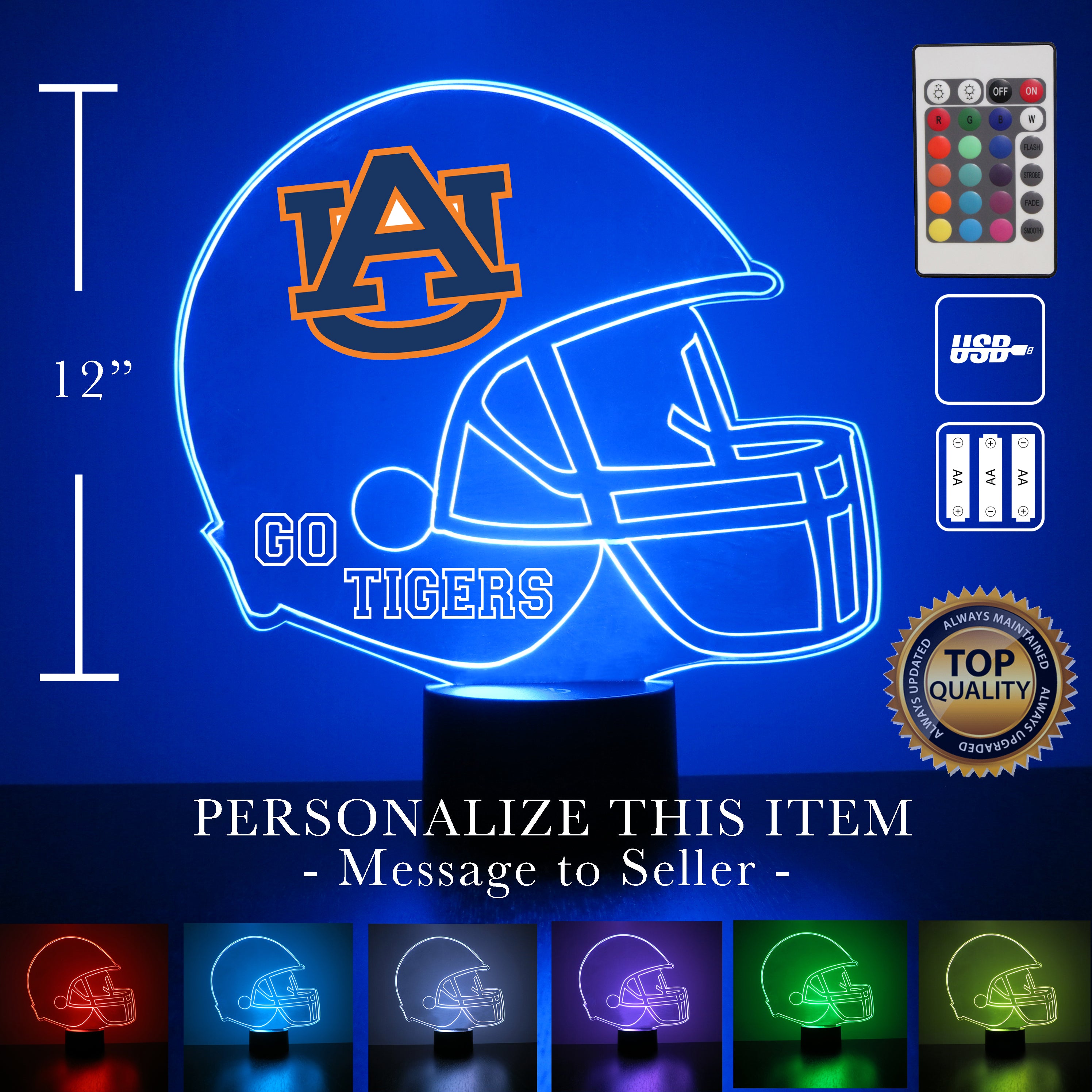 auburn football helmet lamp Auburn Football Helmet LED Sports Fan Lamp – mirror magic store