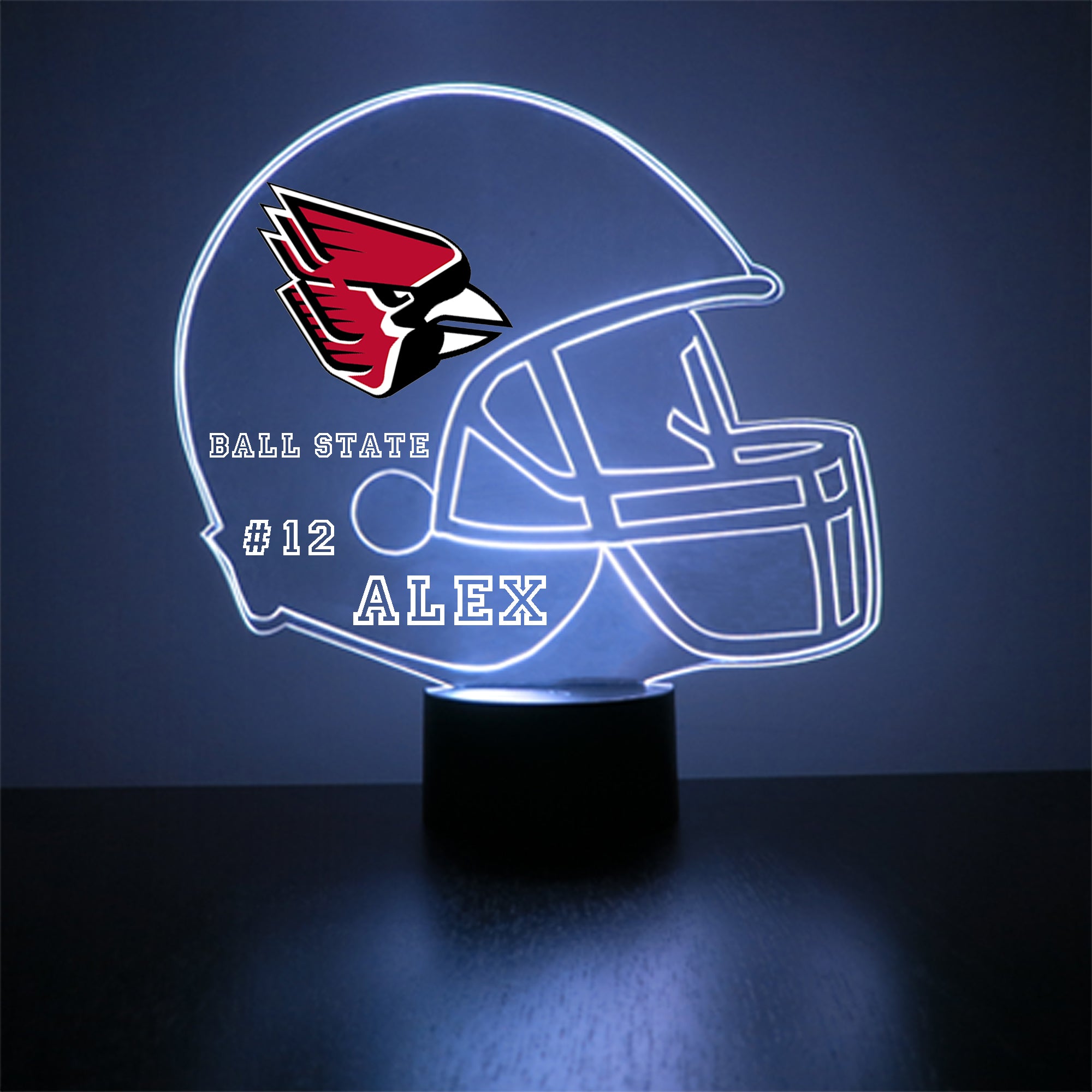 Ball State Cardinals Helmet LED Sports Fan Lamp – mirror magic store