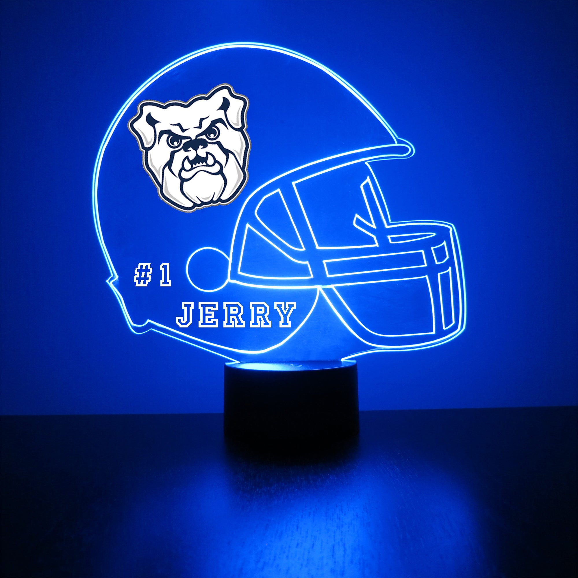 butler football helmet Butler Bulldogs Football Helmet LED Sports Fan Lamp – mirror magic store