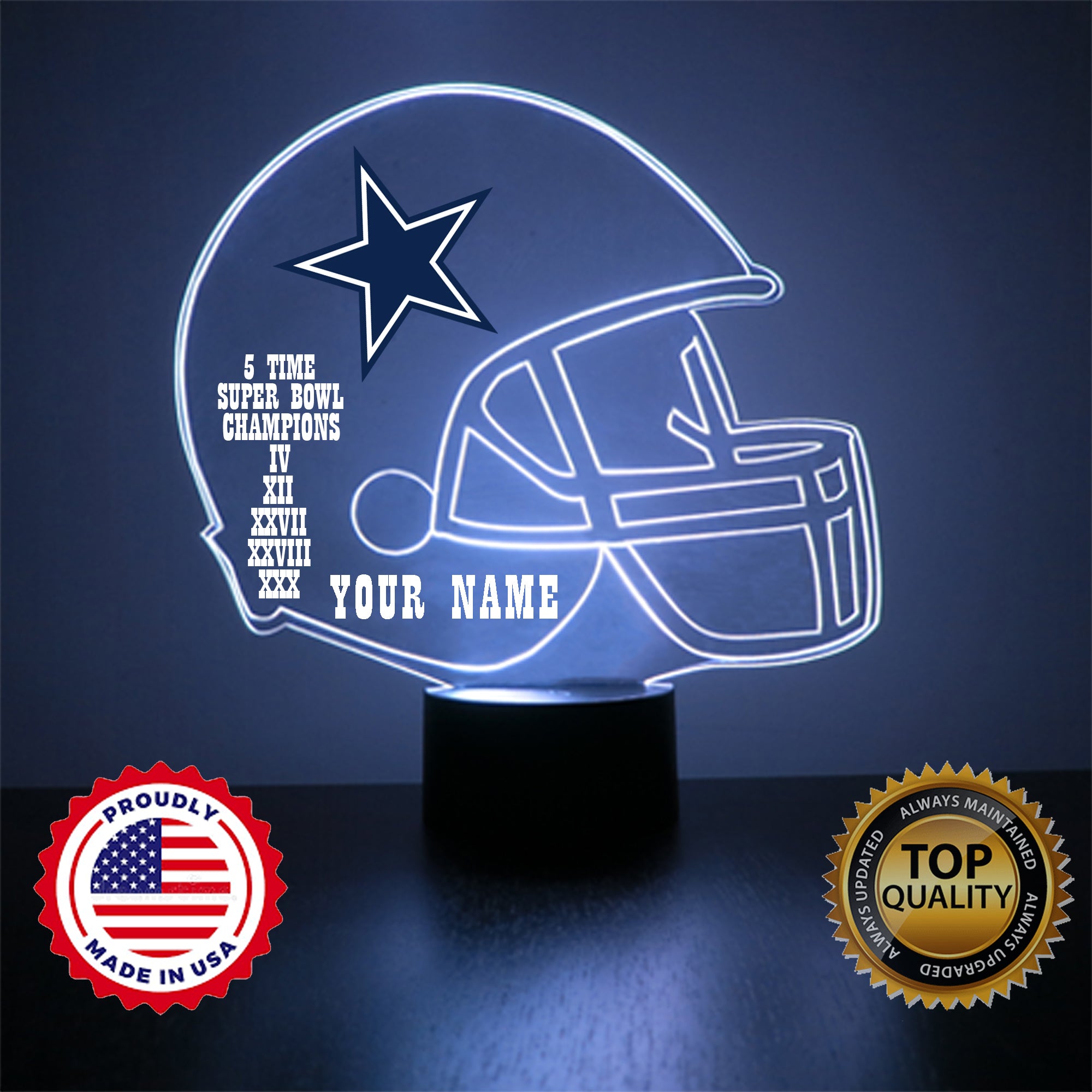 Dallas Cowboys Football LED Sports Fan Lamp – mirror magic store