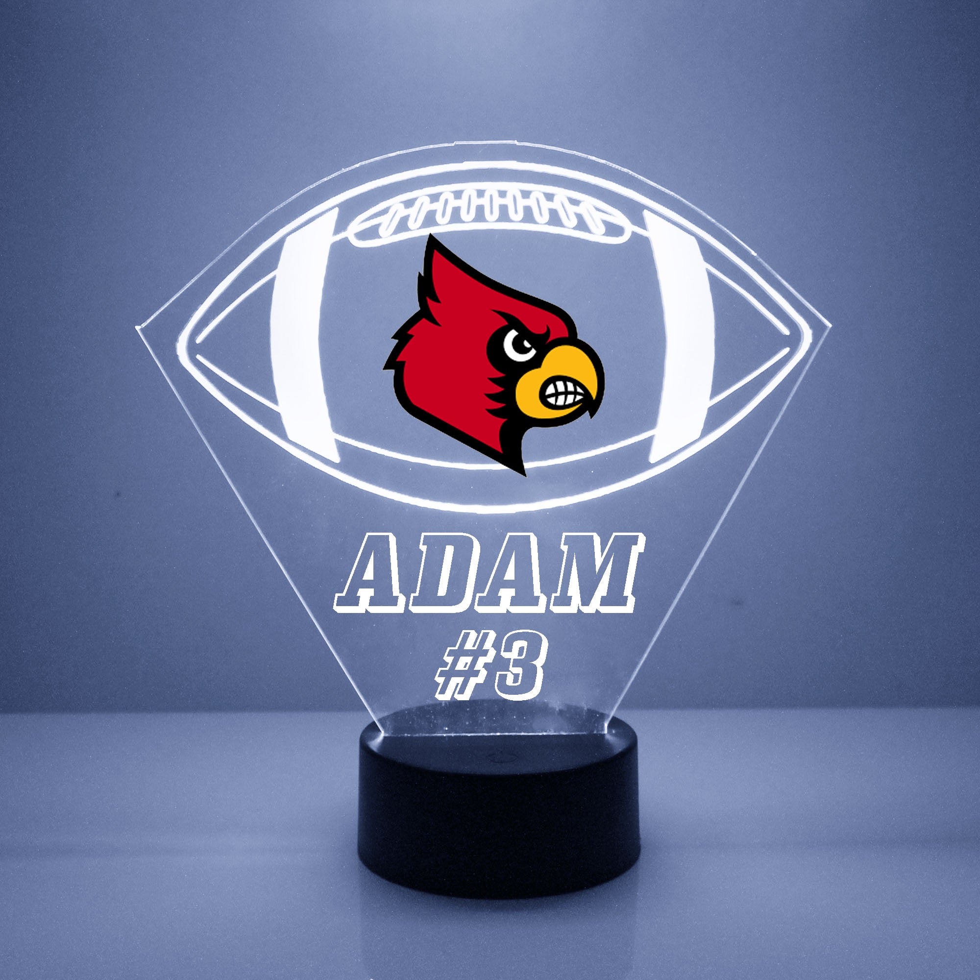 Louisville Cardinals Football LED Light Sports Fan Lamp – mirror magic store