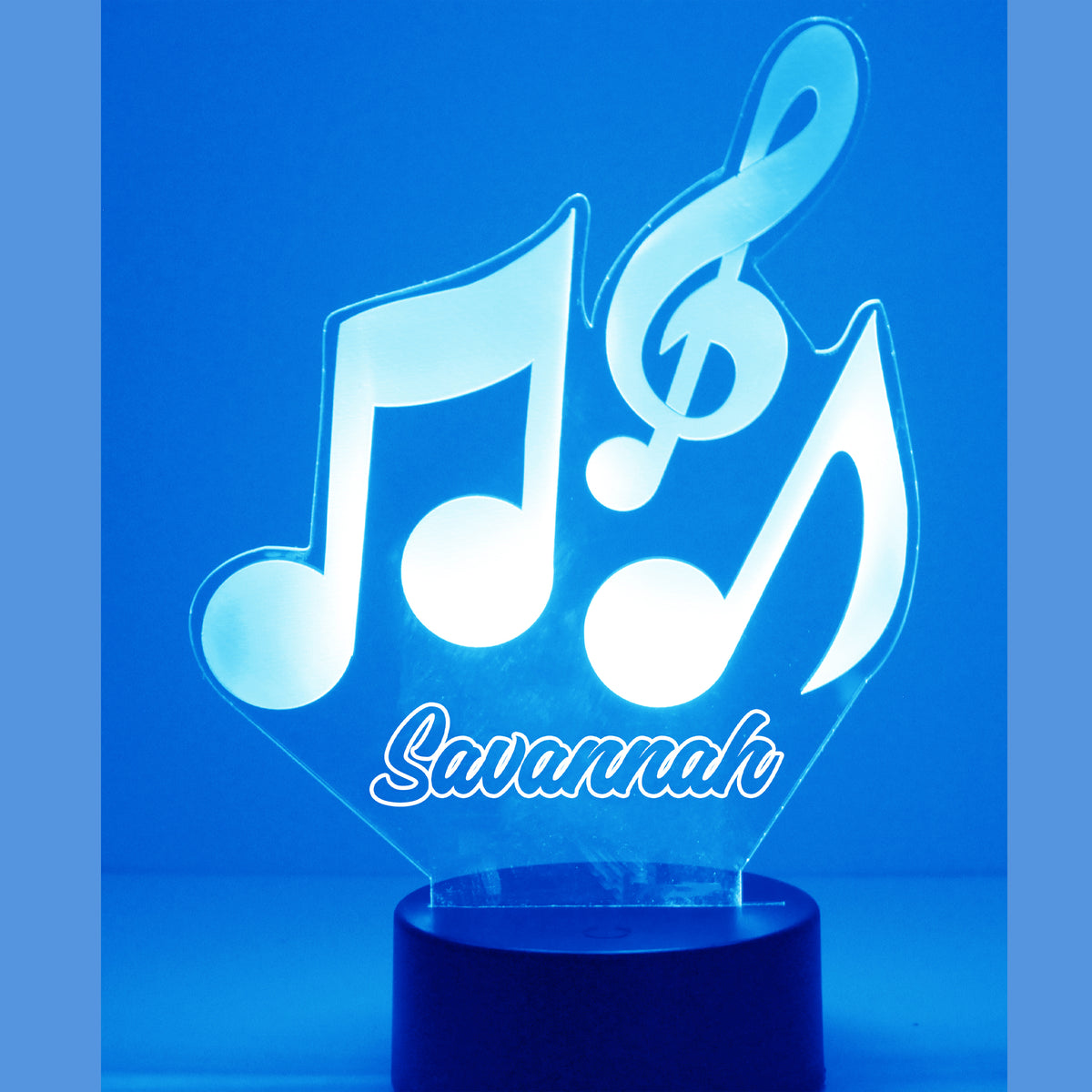 Music Notes Night Light, Personalized Free, LED Night Lamp, With Remot ...