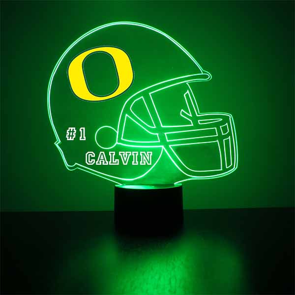 duck in a football helmet University of Oregon Ducks Football Helmet LED Sports Fan Lamp – mirror magic store