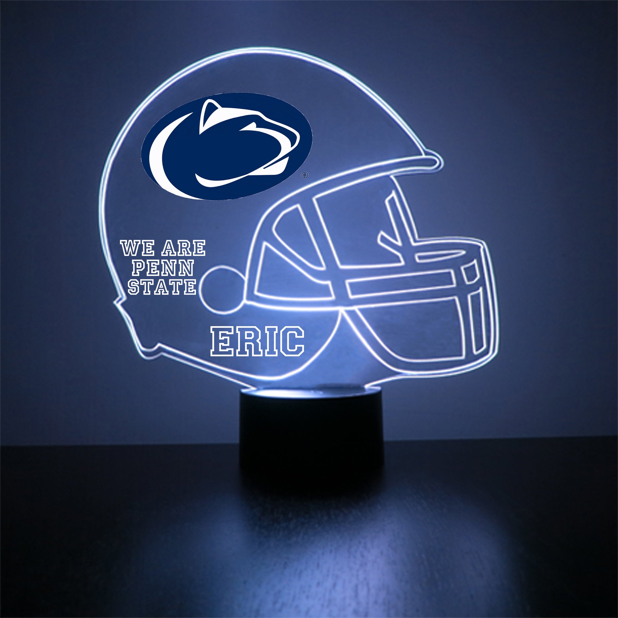 Penn State Nittany Lions Football Helmet LED Sports Fan Lamp – mirror magic store Penn State Nittany Lions Football Helmet LED Sports Fan Lamp – mirror magic store