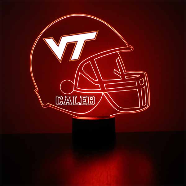 Virginia Tech Football Helmet LED Sports Fan Lamp, Custom Night Light, – mirror magic store Virginia Tech Football Helmet LED Sports Fan Lamp, Custom Night Light, – mirror magic store